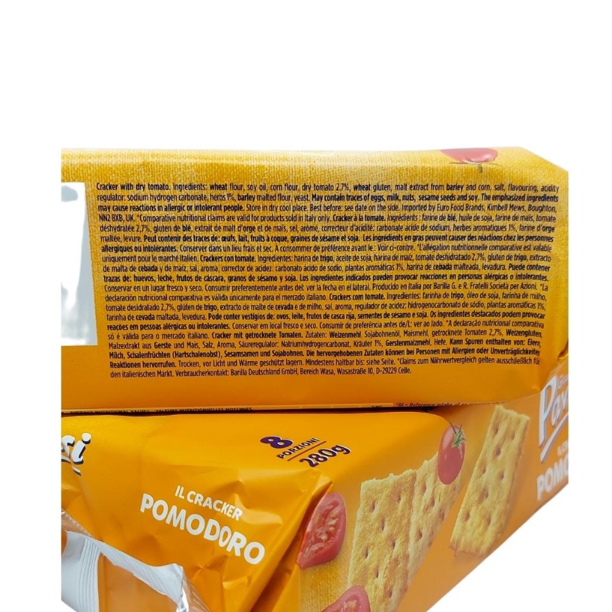 PAVESI  GALLETAS SALADAS CON SABOR A TOMATE