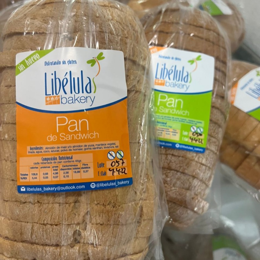 PAN DE SÁNDWICH SIN GLUTEN Y SIN HUEVO