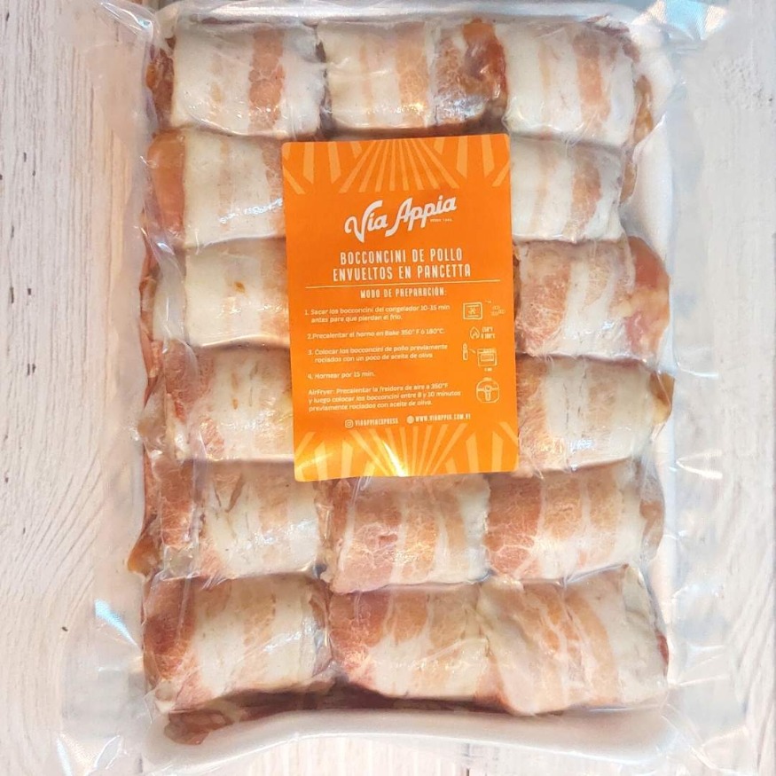 BOCCONCINI DE POLLO ENVUELTOS EN PANCETTA