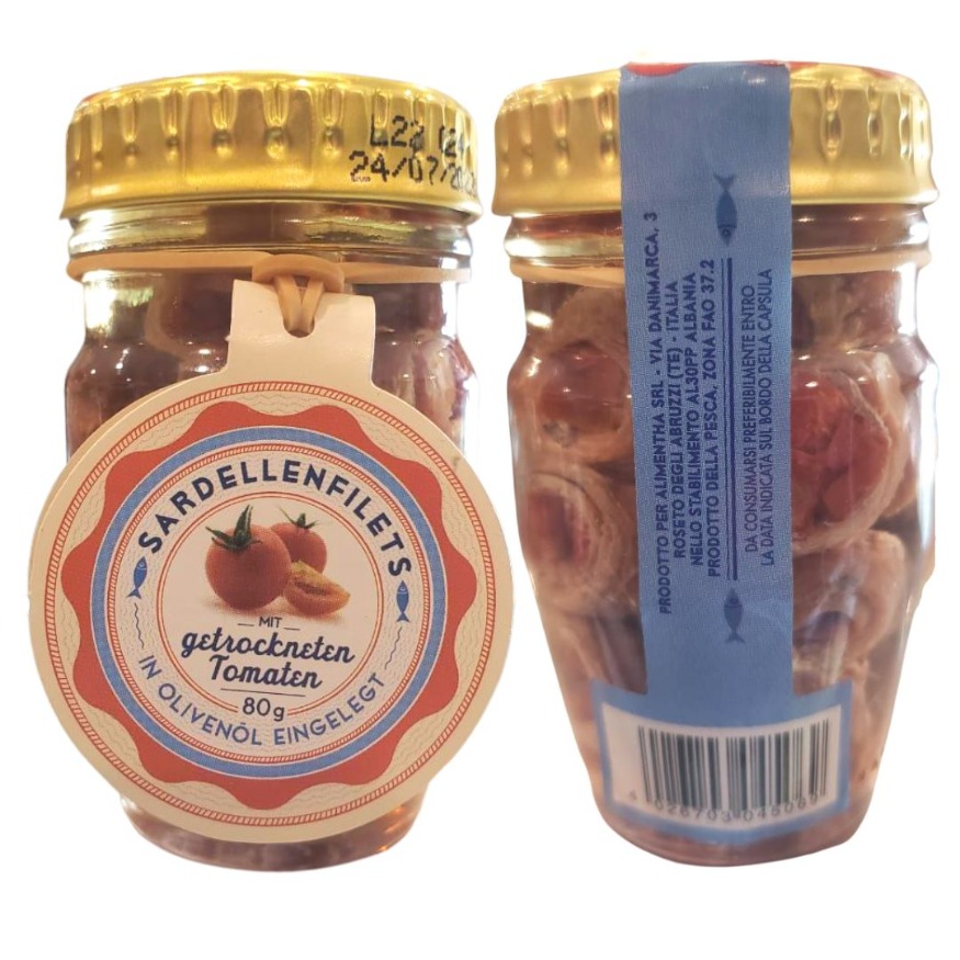 FILETES DE ANCHOAS ITALIANAS CON POMODORI SECCHI