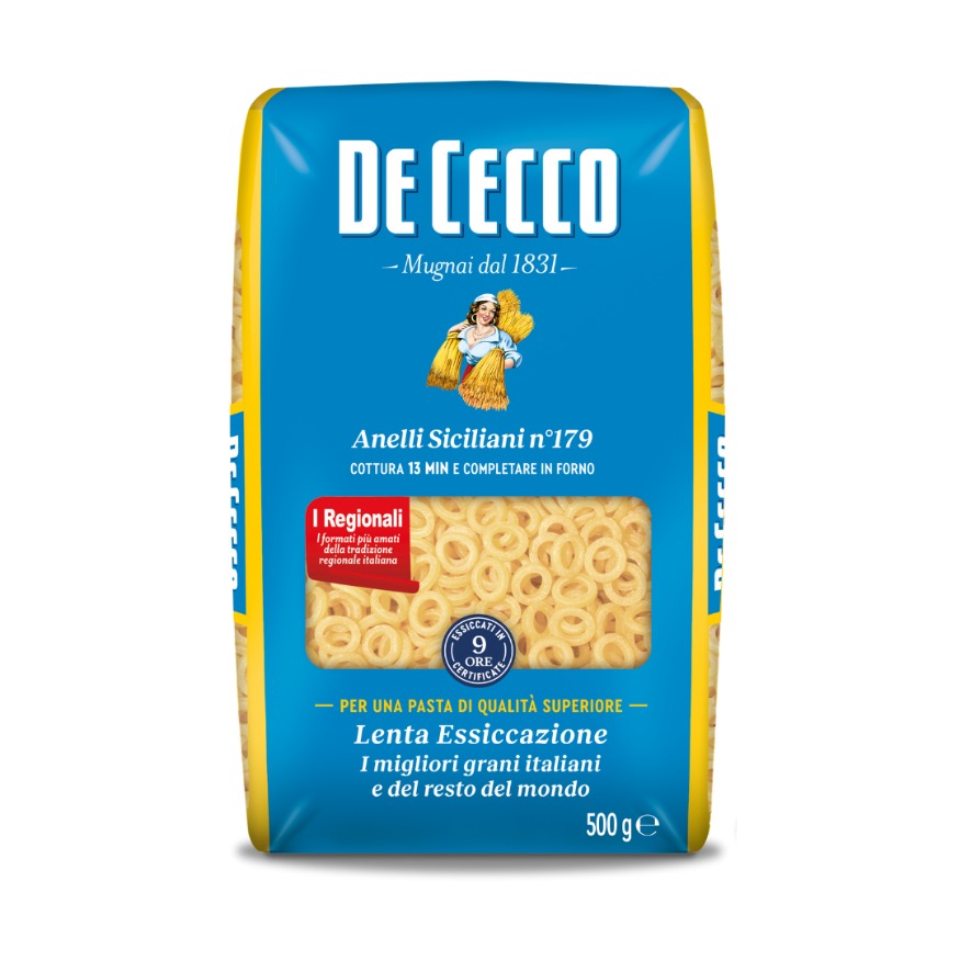 PASTA DE CECCO ANELLI SICILIANI NRO 179