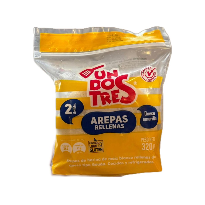 AREPAS UNDOSTRES RELLENAS QUESO AMARILLO