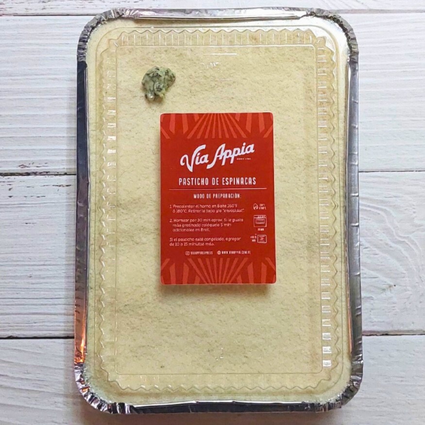 PASTICHO DE ESPINACAS CON MOZZARELLA DE BÚFALA