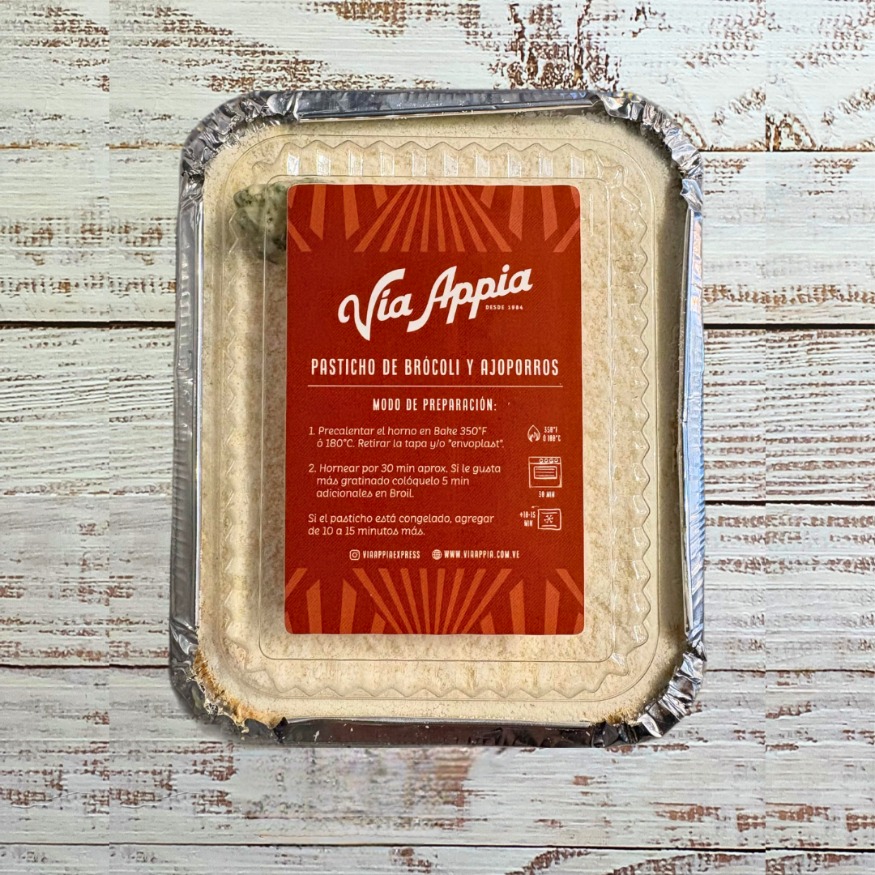 PASTICHO DE BRÓCOLI Y AJOPORROS