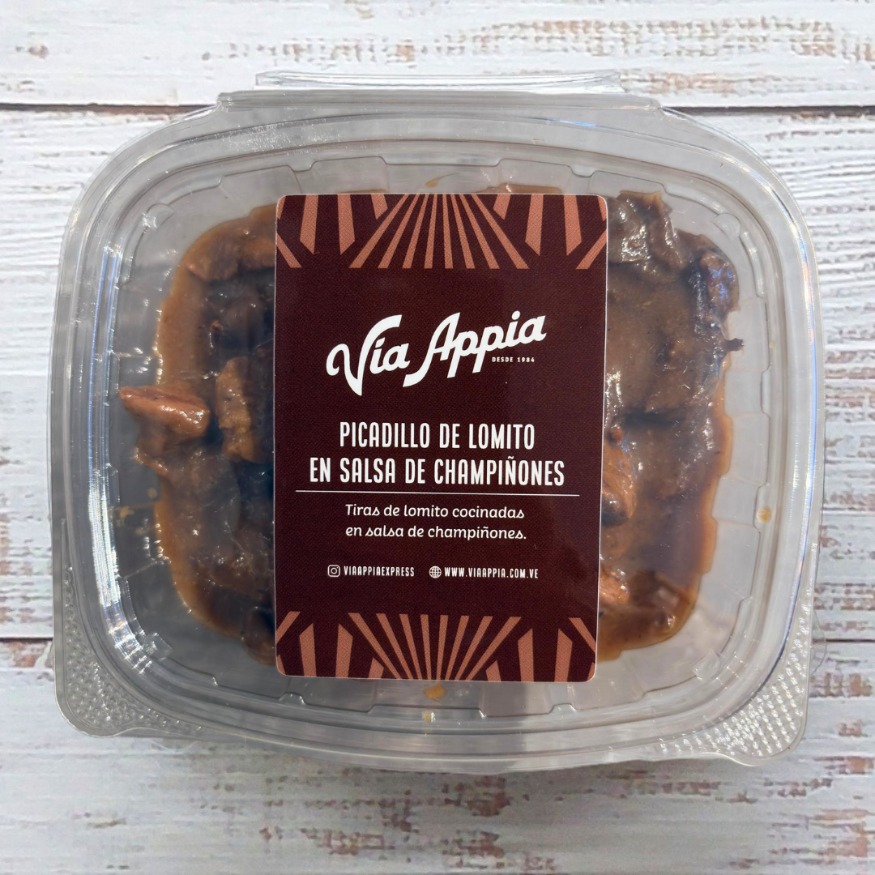 PICADILLO DE LOMITO EN SALSA DE CHAMPIÑONES