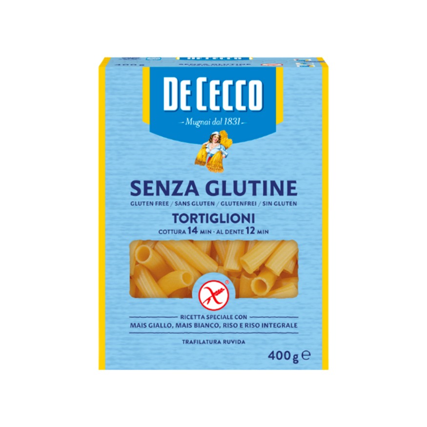 PASTA TORTIGLIONI SIN GLUTEN DE CECCO