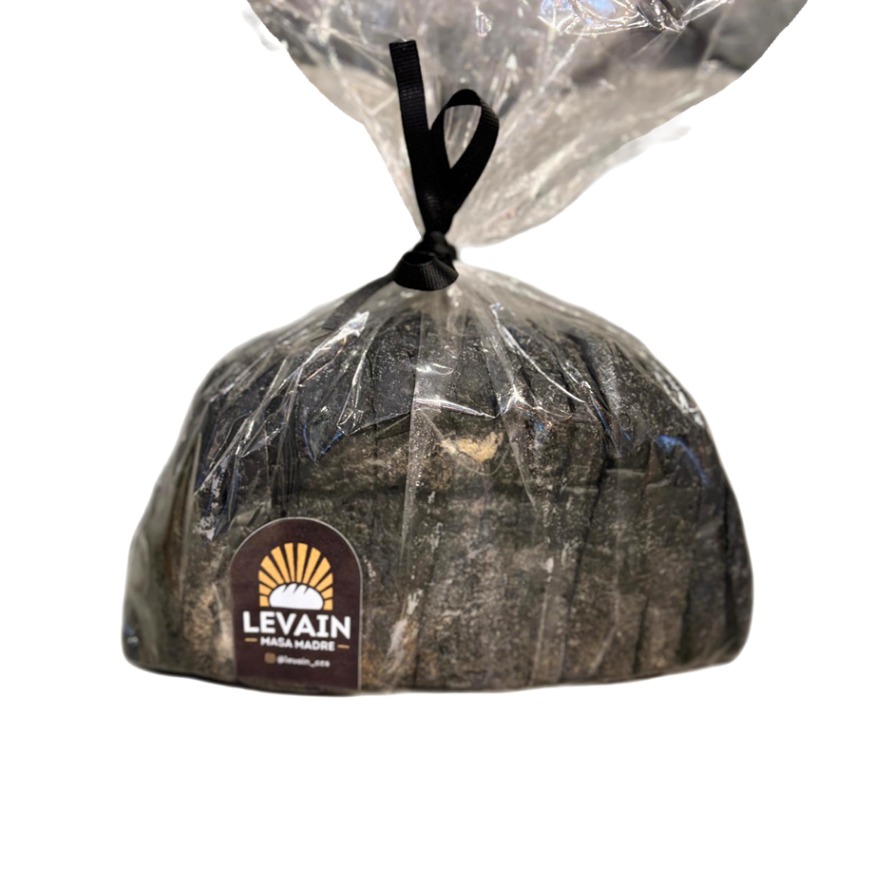 PAN DE MASA MADRE LEVAIN CON CARBÓN ACTIVADO