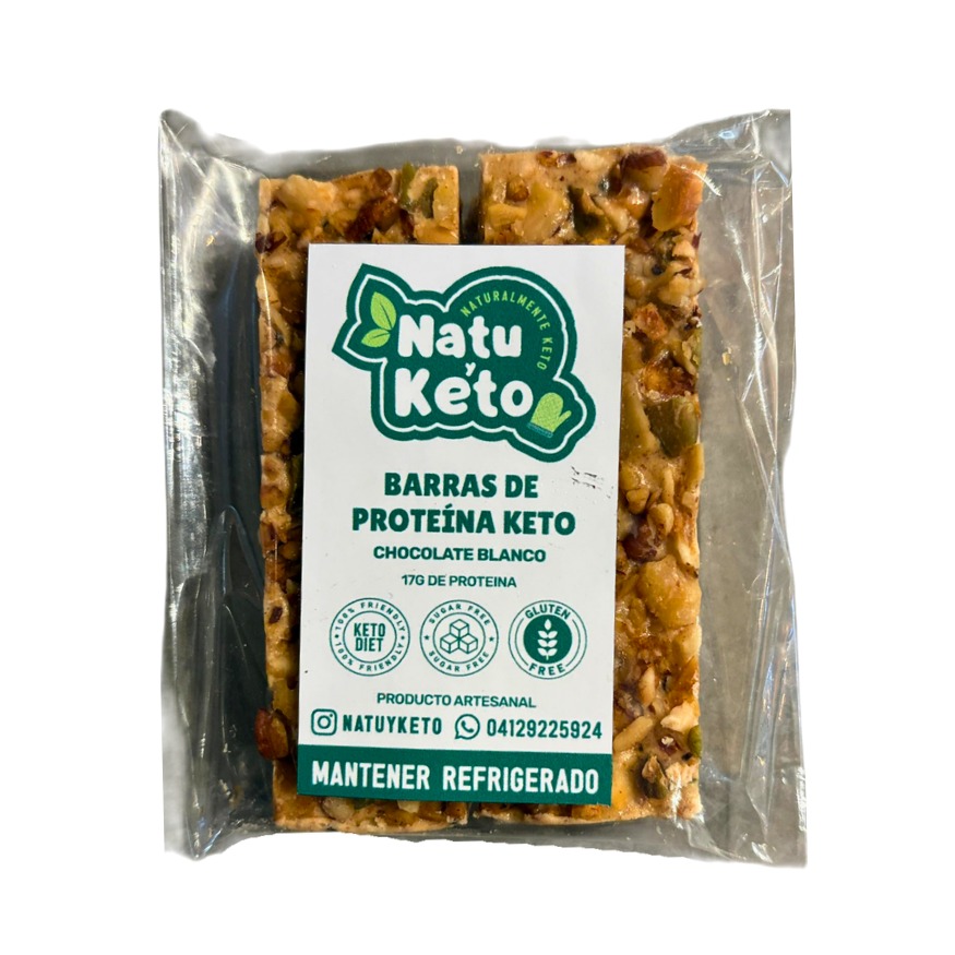 BARRA DE PROTEÍNA CHOCO BLANCO NATU Y KETO